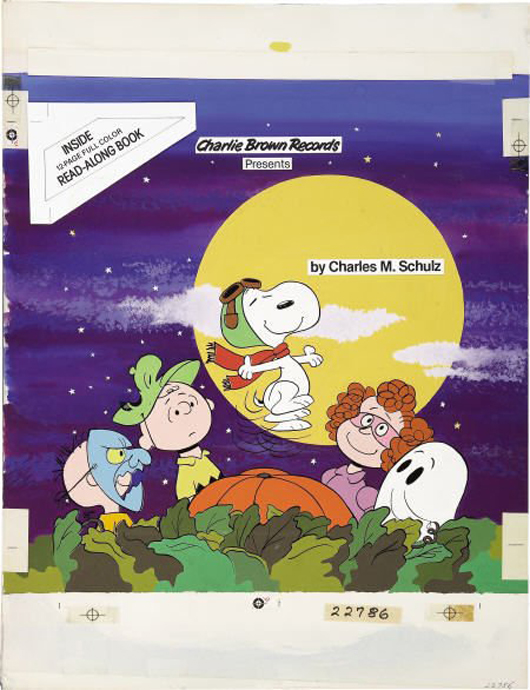 'It's The Great Pumpkin, Charlie Brown' album cover original art by Dick Duerrstein (Charlie Brown Records, 1978). Image courtesy LiveAuctioneers.com Archive and Heritage Auctions.