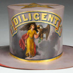 Parade hat for Diligent Fire Company, possibly of Jim Thorpe, Pa., 1860s, est. $20,000-$30,000. Morphy Auctions image.
