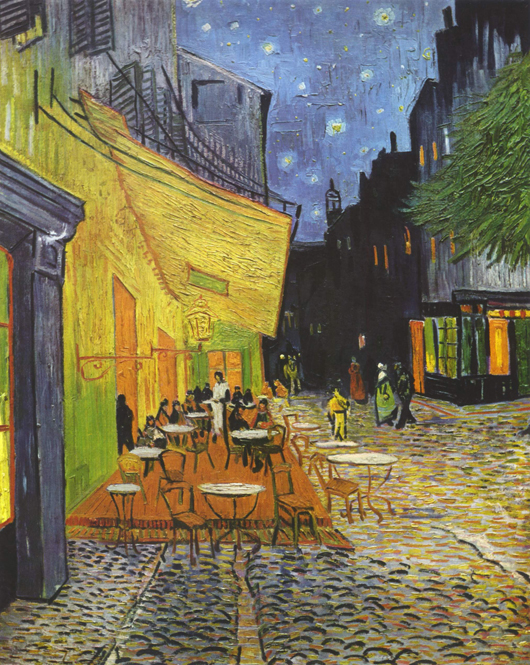  The  Kroller-Muller Museum owns the second largest number of works by Vincent van Gogh in the world, including 'Cafe Terrace at Night,' 1888, oil on canvas. Image courtesy Wikimedia Commons.