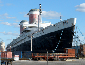 The SS United States docked in Philadelphia. Image courtesy Wikimedia Commons.