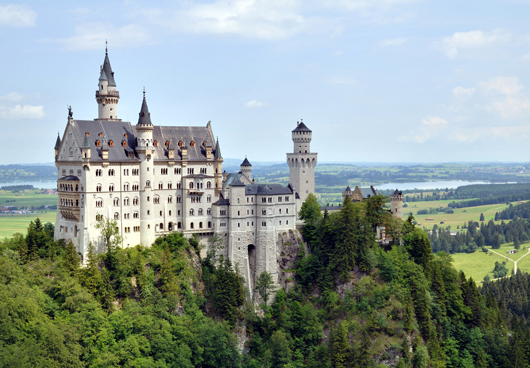 Thirty-nine of the catalogs were found in May 1945 in Neuschwanstein Castle in Germany. Image courtesy Wikimedia Commons.