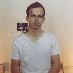 Lee Harvey Oswald's mugshot taken on Nov. 23, 1963, the day after he was arrested for the assassination of President John F. Kennedy in Dallas. Image courtesy Wikimedia Commons.