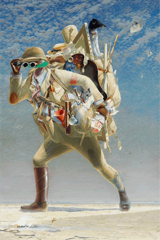 Tim Storrier (Australian), 'The Histrionic Wayfarer (after Bosch), Archibald Prize 2012 winner, image courtesy of Art Gallery of New South Wales.