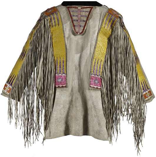 Fort Berthold quilled shirt. Estimate: $15,000-$25,000. Image courtesy Cowan's Auctions Inc.