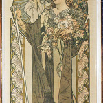 1899 original Alphonse Mucha poster of Sarah Bernhardt in La Tosca, untouched condition. Mosby & Co. image.