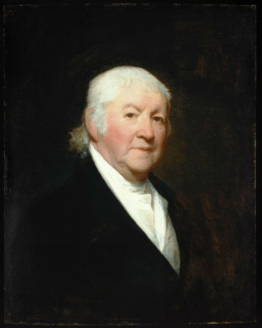 A portrait of Paul Revere by Gilbert Stuart. It was painted in 1813, when Revere was about 78 years old. Image courtesy Wikimedia Commons.