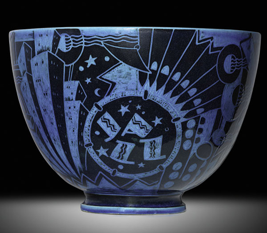  The original Jazz Bowls are 11 1/2 inches by 16 inches. Image courtesy Rago Arts and Auction Center.