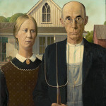 Grant Wood's masterpiece 'American Gothic.' Image courtesy Wikimedia Commons.