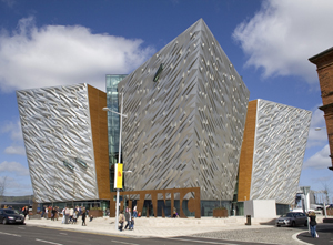 A view of the entrance at the new Titanic Belfast building in Belfast, Northern Ireland. This file is licensed unther the Creative Commons Attribution-Share Alike 3.0 Unported, 2.5 Generic, 2.0 Generic and 1.0 Generic license.