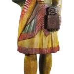 With its original paint intact, the 5-foot-tall Samuel Robb carved cigar store Indian achieved the auction's highest price, $94,400. Image courtesy Showtime Services.