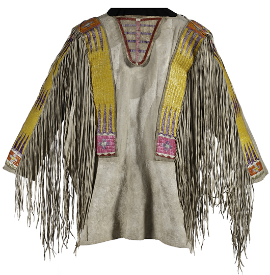 Fort Berthold quilled war shirt, $24,675. Image courtesy of Cowan's.