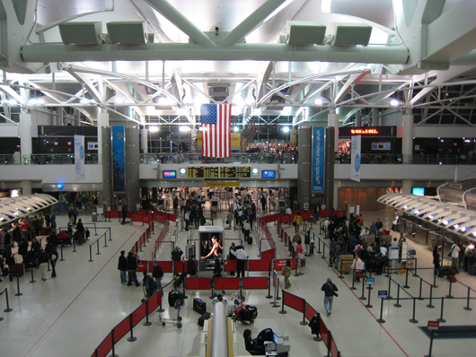 JFK Airport, Terminal 1. Photo by Doug Letterman, licensed under the Creative Commons Attribution 2.0 Generic license.