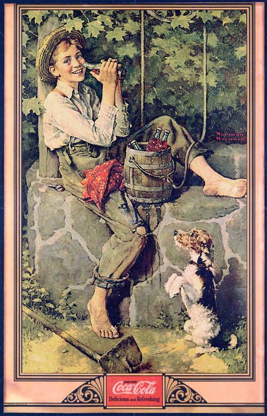 The Old Oaken Bucket, 1932, an artwork being sought by the Coca-Cola Co., and Antiques Roadshow. Image courtesy of the Coca-Cola Co. Archive, used by permission, may not be reproduced without permission of Coca-Cola Co.