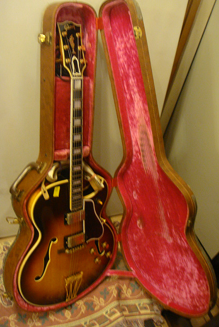Vintage guitars were numerous and included this circa-1960 Gibson Byrdland model, $8,625. Image courtesy Tim's, Inc.   