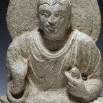 Gandharan Schist Seated Buddha, Ca. 2nd to 4th Century AD. Estimate $3,000 - $5,000. Image courtesy of Antiquities-Saleroom.com.