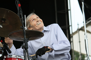 Levon Helm looks skyward during his performance at the Life is Good Festival in Canon, Mass., Sept. 25, 2011. Photo by Parkerjh, licensed under the Creative Commons Attribution-Share Alike 3.0 Unported license.