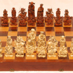Rare antique Chinese hand-carved ivory chess set, fully relief carved throughout, Qianlong period (est. $7,000-$10,000). Image courtesy of Elite Decorative Arts.
