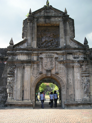 Entry gate to Fort Santiago in Manila, The Philippines. Photo by Drumlanrig.
