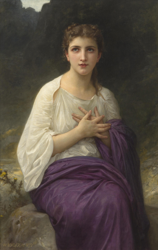 William Adolphe Bouguereau, 'Psyche,' sold for $514,000. Image courtesy Leslie Hindman Auctioneers.