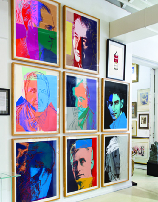 Andy Warhol, 'Portraits of Jews of the 20th Century,' sold for $97,600. Image courtesy Leslie Hindman Auctioneers.