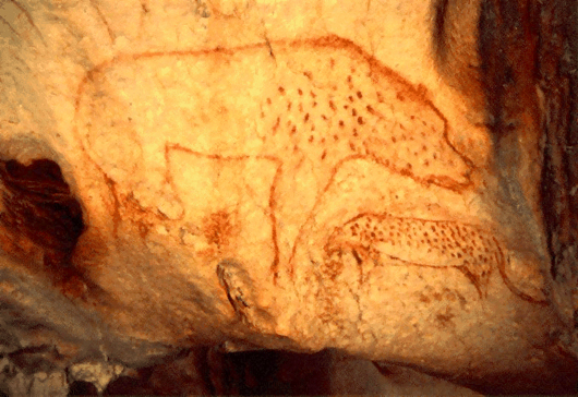 Painting of a hyena found in the Chauvet Cave. This file is licensed under the Creative Commons Attribution-Share Alike 2.0 Generic license.