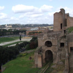 Imperial Palace on the Palatine Hill overlooking the Circus Maximus. This file is made available under the Creative Commons CC10 1.0 Universal Public Domain Dedication.