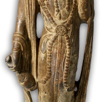 Sui-Tang Dynasty carved red sandstone Guanyin figure. Image courtesy Showplace Antique + Design Center.