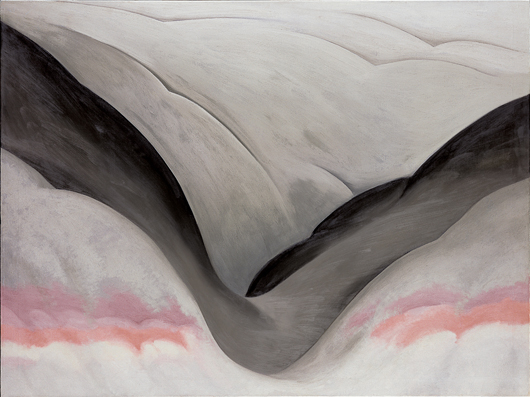 'Black Place Grey and Pink 1949.' Image courtesy the Georgia O'Keeffe Museum.