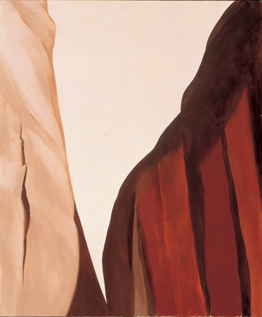 'Canyon Country White and Brown Cliffs 1965,' Image courtesy the Georgia O'Keeffe Museum.