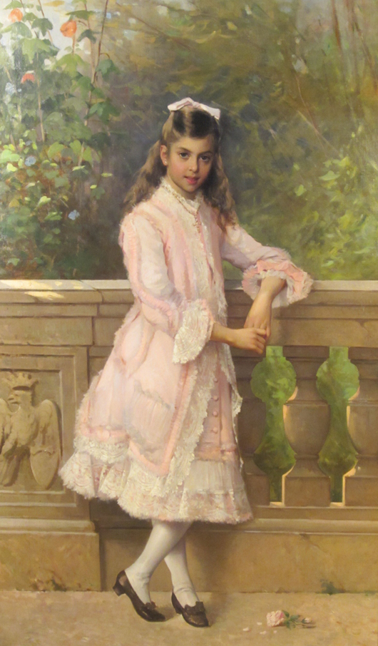 Vittorio Matteo Corcos (Italian, 1859-1933), ‘Portrait of Anna Maria Borghese,’ oil on canvas, $52,425. Sterling Associates image.