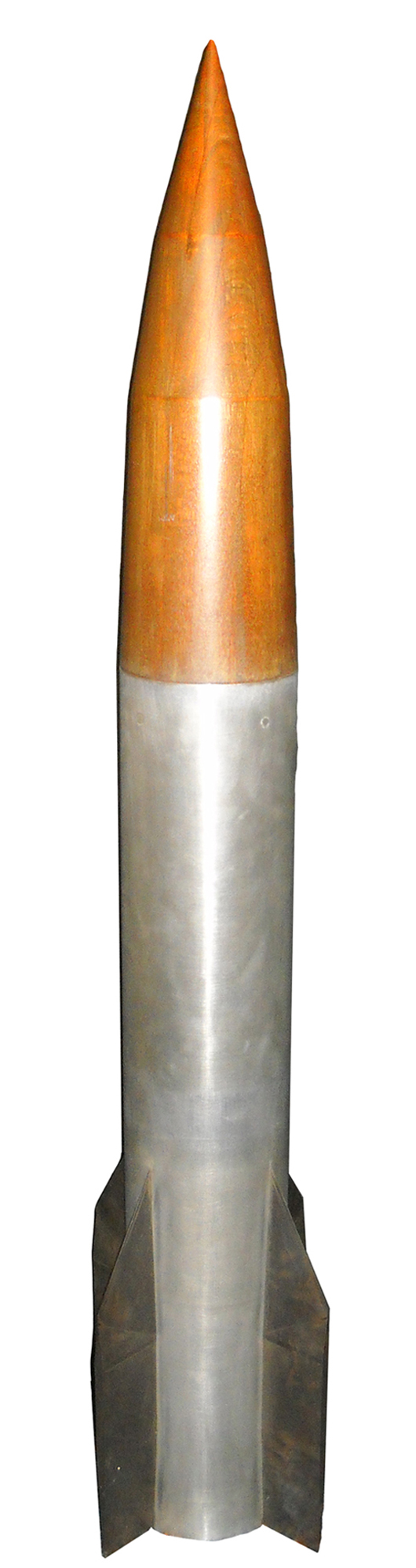 Prototype of German V-2 rocket, 1/3 scale, stamped ‘U of M (University of Michigan) W.R.R.C. (Willow Run Research Center), with serial number. PFC Auctions image.