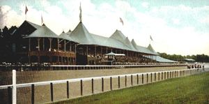 An early 1900s postcard pictures Saratoga Race Course. Image courtesy Wikimedia Commons.