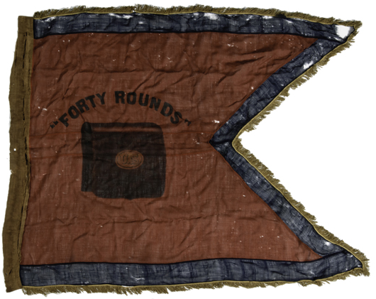 Civil War 15th Army Corps 'Forty Rounds' headquarters guidon - $21,850. Image courtesy Cowan's Auctions Inc.