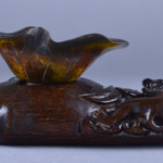 Chinese rhinoceros horn lotus cup, 17th/18th century. Estimate: $5,000-$6,000. Image courtesy 888 Auctions.