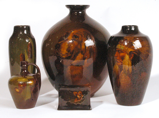 Selection of carnival and other glass to be auctioned by Forsythes on May 28, 2012. Image courtesy of Forsythes.