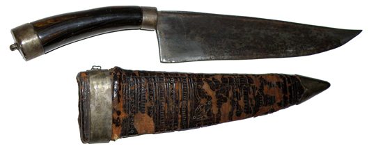 Revolutionary War-era rifleman’s side knife. Mosby & Co. image.   