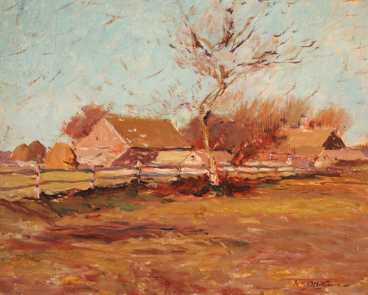 William J. Wittemore (American 1860-1955), ‘Dickerson Farm.’ Estimate: $4,000-$6,000. Image courtesy Michaan’s Auctions.