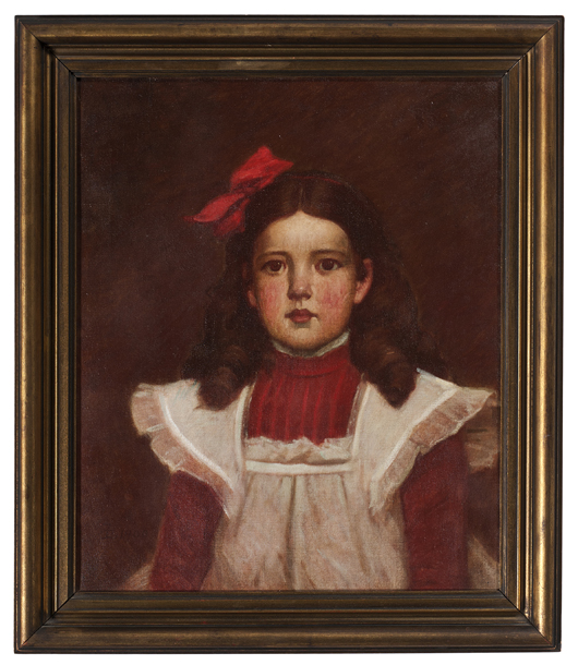 Cincinnati artist Frank Duveneck’s painting ‘Mary Mallon’ reached $8,812. Image courtesy Cowan’s Auctions.   