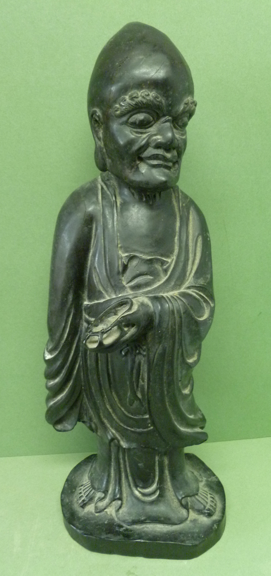 Zitan wood sculpture of a Lohan or ‘Immortal, 17 inches, late Ming. Asian Antiques & Art Gallery image.   