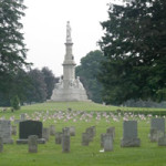 The Soldiers National Monument at the center of Gettysburg National Cemetery. Image courtesy Wikimedia Commons.