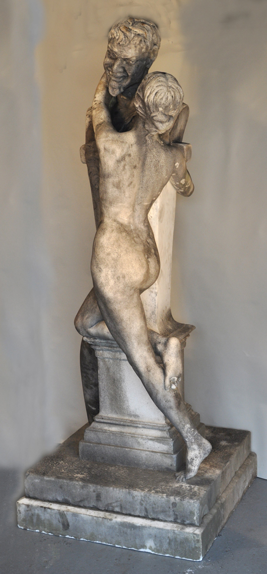 Oscar Lenz, marble sculpture. Image courtesy Woodbury Auction.