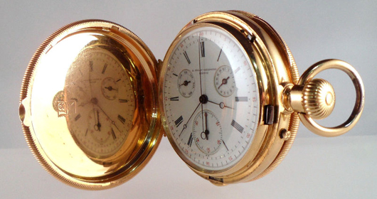 18 K yellow gold A. Golay Leresche Chronometer