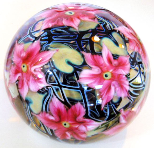 John Lotton paperweight weighing over 50 pounds. Museum of American Glass image.