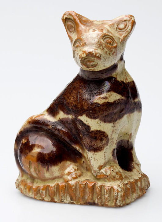 Outstanding Bell family, Strasburg, VA earthenware cat figure 