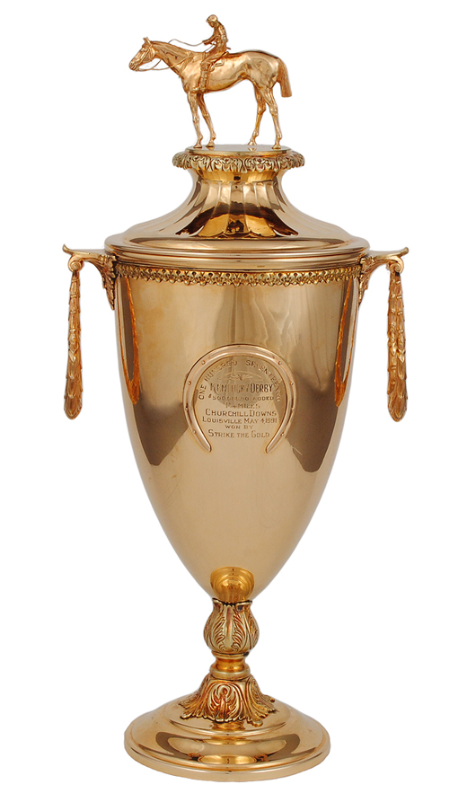 1991 Kentucky Derby 14K/18K gold trophy. Auction Gallery of the Palm Beaches image.