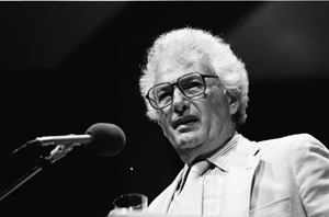 Joseph Heller at the Miami Book Fair International in 1986. This file is licensed under the Creative Commons Attribution-Share Alike 3.0 Unported license.
