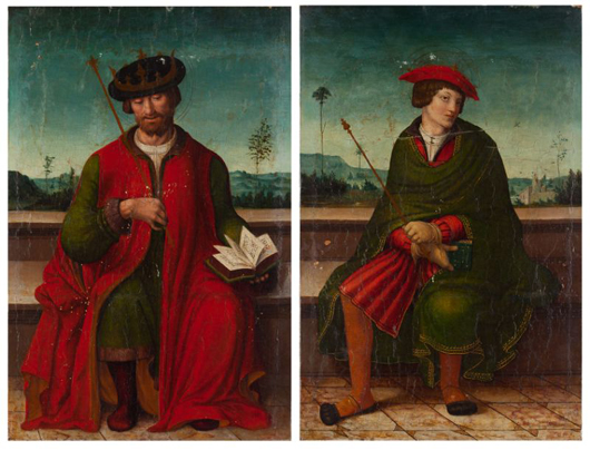 This pair of Italian old master paintings sold together for $67,850. Leland Little Auctions and Estate Sales Ltd. image. 