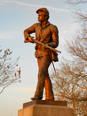 Memorial on the Gettysburg Battlefield to the 111th New York Infantry. Image courtesy Wikimedia Commons.