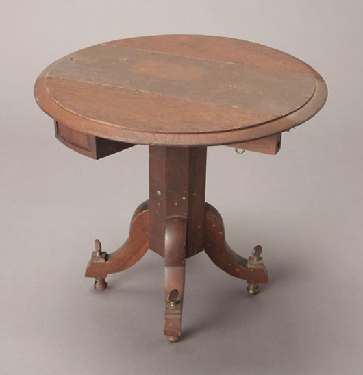 Patent model of a walnut drop-leaf parlor table, P.A. Cutler, May 5, 1875. Estimate: $700-$900. Michaan’s Auctions image.