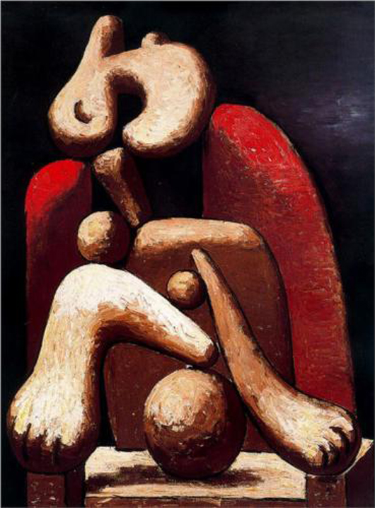 Pablo Picasso's 'Woman in a Red Armchair,' oil on canvas, 1932. Image courtesy Wikipaintings.org.
